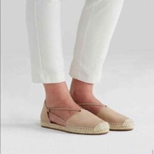 Eileen Fisher Lee Espadrille suede Flat size 10 Cotton Minimalist
